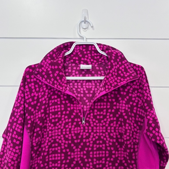 Columbia vibrant patterned 1/4 zip fleece pullover size XL (fits smaller) - Picture 4 of 15